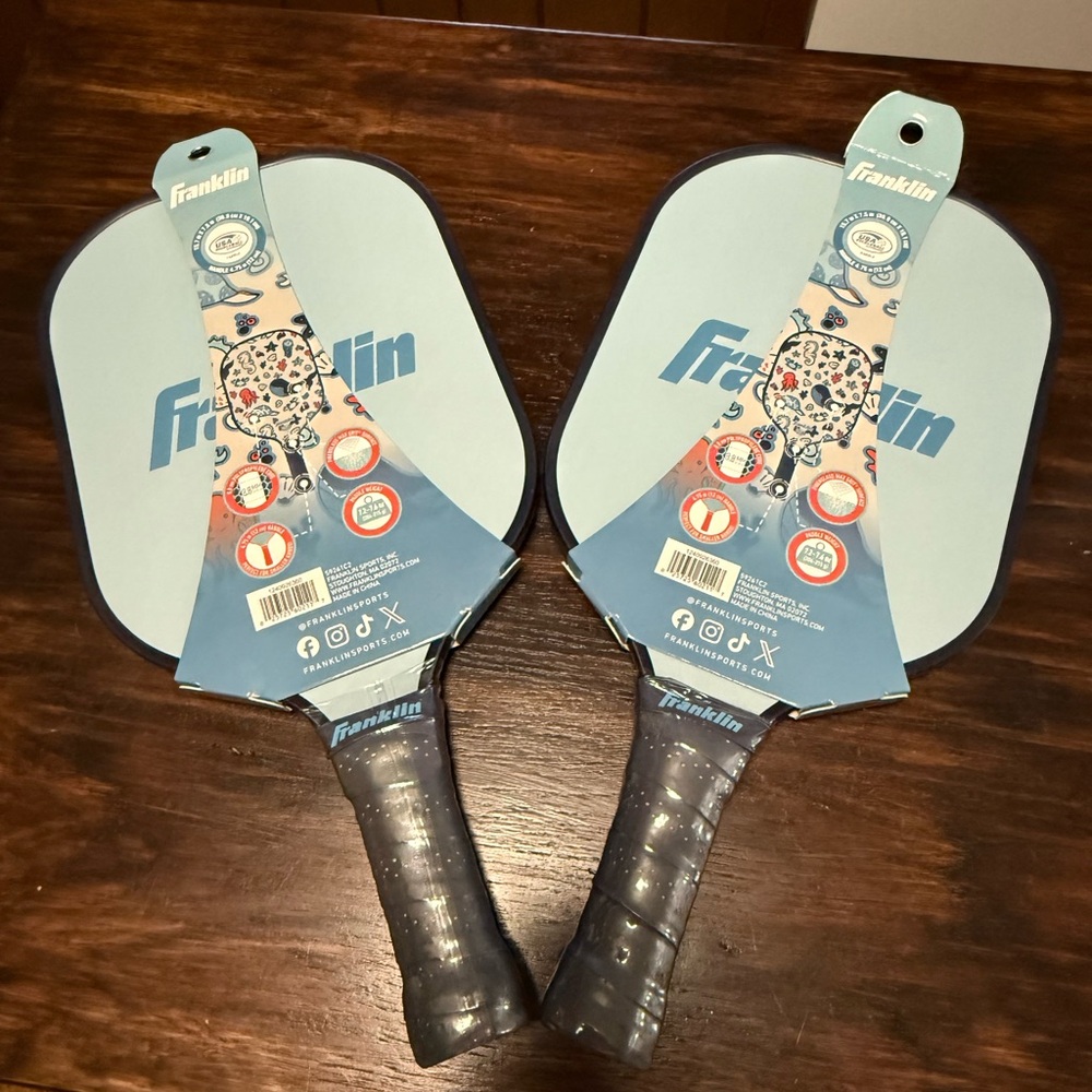 Franklin Sports Youth Pickleball Paddles - Light Blue (Set of 2)